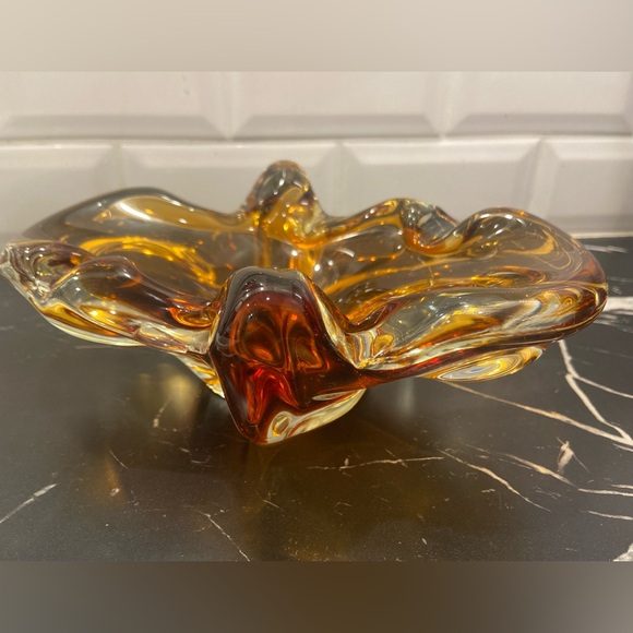 Vintage MCM blown glass ashtray - Picture 4 of 8